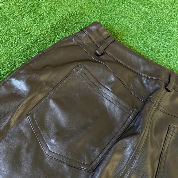 Forever 21 Women’s Mini Retro Bodycon Vegan Leather Lining Skirt in Black Size L - Picture 12 of 14